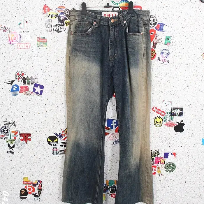 [BUNJANG] OOTJ Sandwashed Mid-Wash Denim Pants (Men&