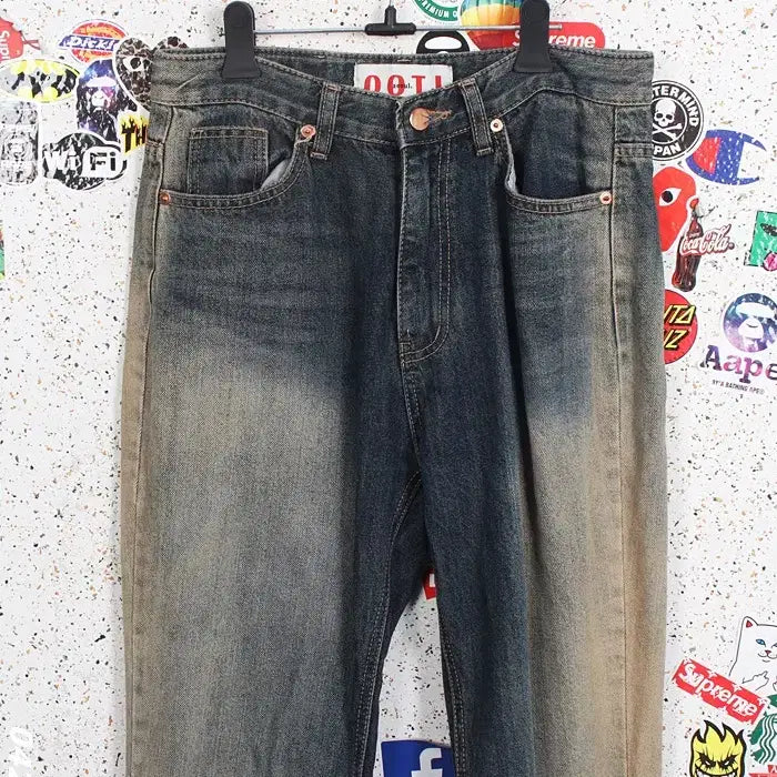 [BUNJANG] OOTJ Sandwashed Mid-Wash Denim Pants (Men&