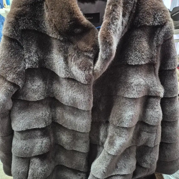 [BUNJANG] Merry.J Brown Faux Fur Coat - Free Size / Merry.J 브라운 인조. 퍼  코트. 프리싸이즈. 미사용