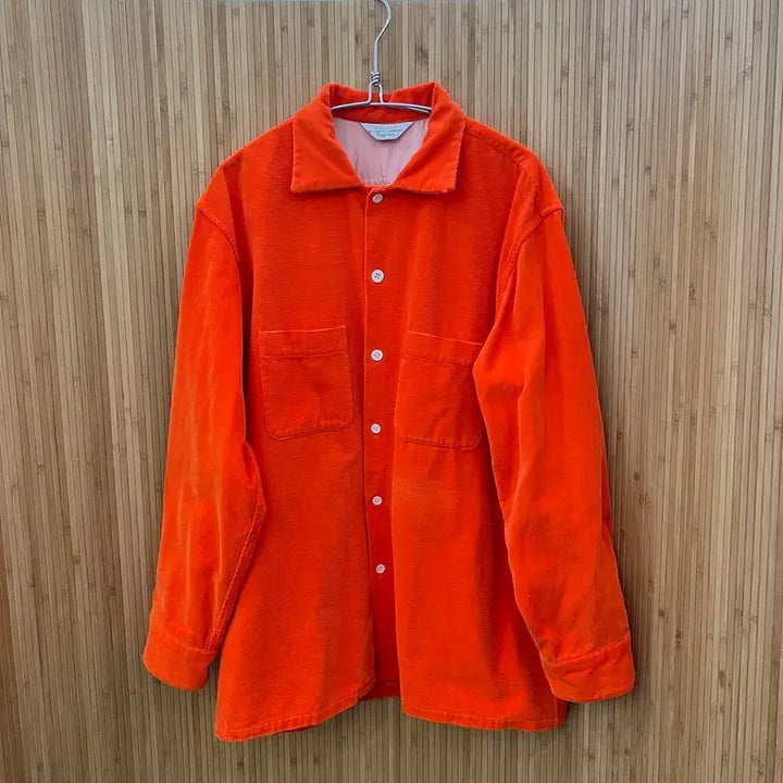 [BUNJANG] Unused Orange Corduroy Shirt Jacket Size 3 / 언유즈드 오렌지 코듀로이 셔츠 자켓 3사이즈