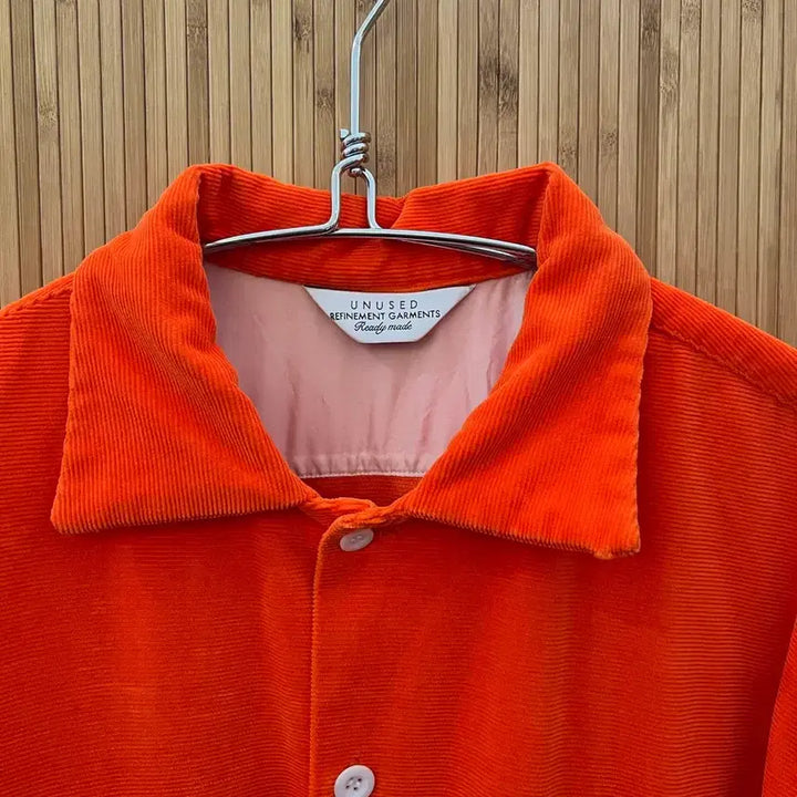 [BUNJANG] Unused Orange Corduroy Shirt Jacket Size 3 / 언유즈드 오렌지 코듀로이 셔츠 자켓 3사이즈
