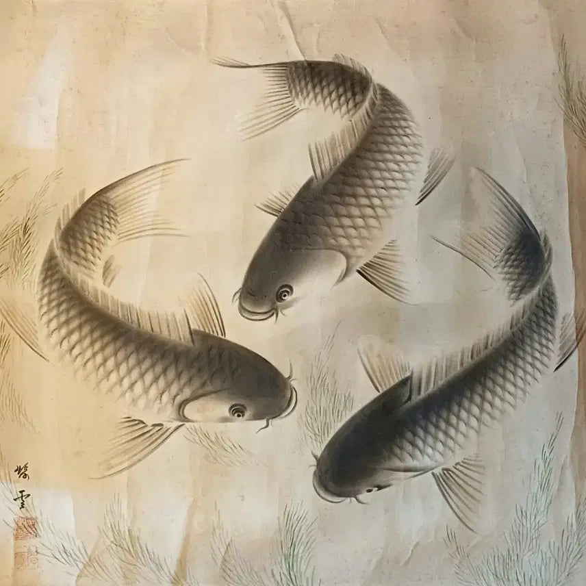 [BUNJANG] 동양화 지운의 삼어도(잉어도) / 동양화 지운의 삼어도(잉어도)