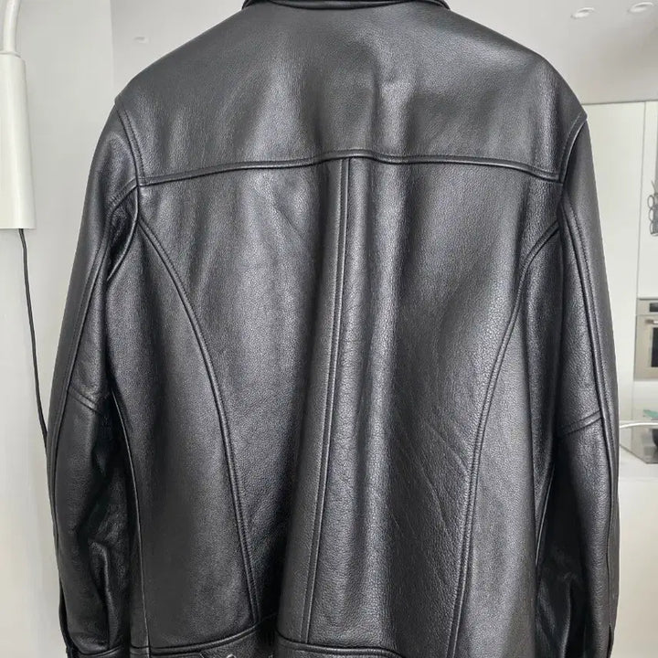 [BUNJANG] Dark Horse Black Leather Jacket / 다크호스 레더 블랙 가죽 자켓