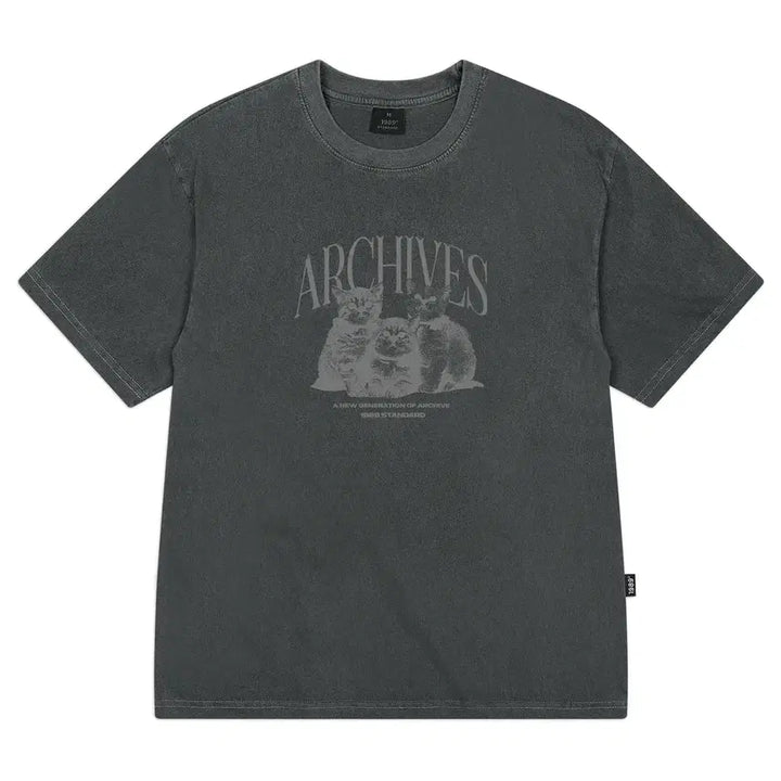 [BUNJANG] Basic Short Sleeve T-Shirt Charcoal / 반팔 티셔츠(차콜)