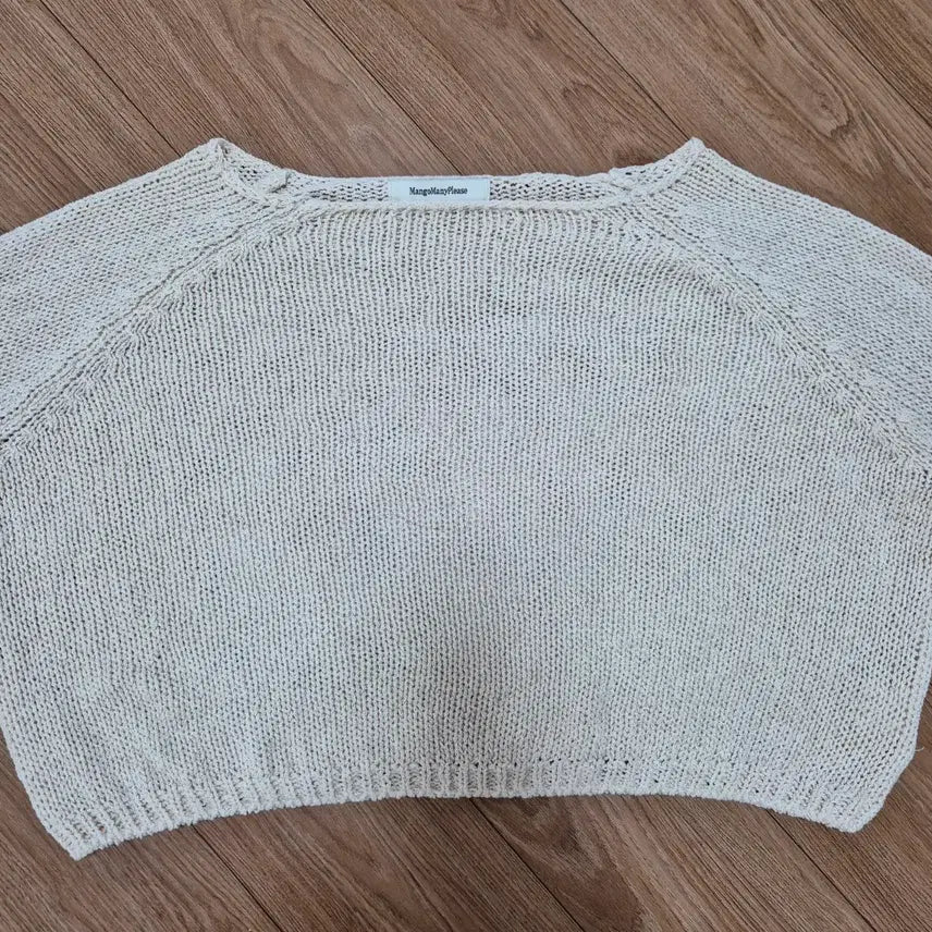 [SOLD OUT] 망고매니플리즈 네프 린넨 니트 neff linen knit 크롭