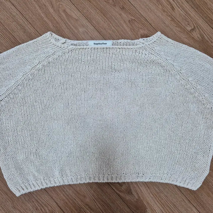 [SOLD OUT] 망고매니플리즈 네프 린넨 니트 neff linen knit 크롭