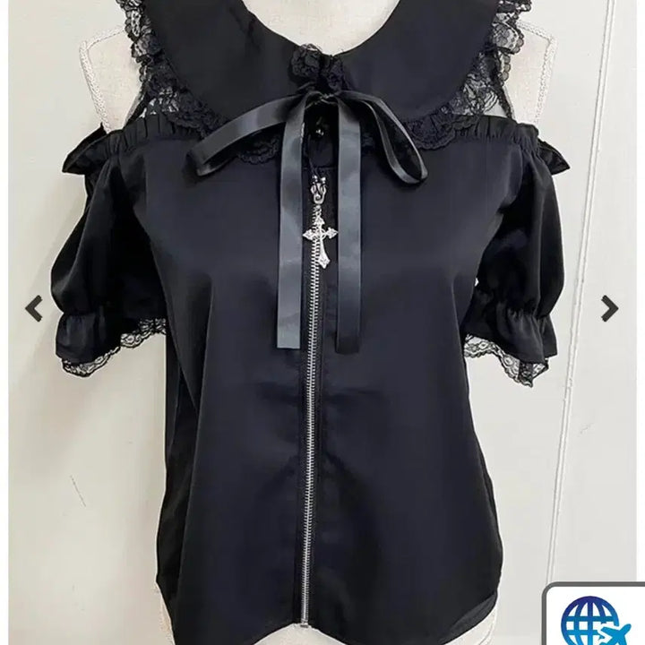 [BUNJANG] Maz Off-Shoulder Blouse Black / 마즈 오프숄더 블라우스 블랙 상의 지뢰계 양산형 양지뢰