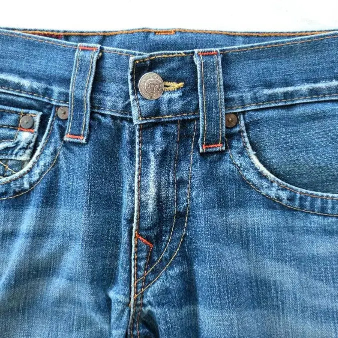 [BUNJANG] True Religion Billy Bootcut Distressed Jeans / 트루릴리전 빌리 부츠컷 데미지 청바지. 미국제조 오리지널.29인치