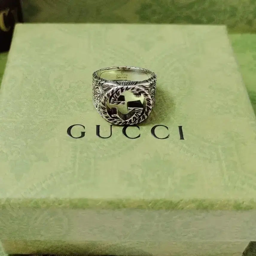 [BUNJANG] Gucci Interlocking G Silver Ring / 구찌 패션 반지