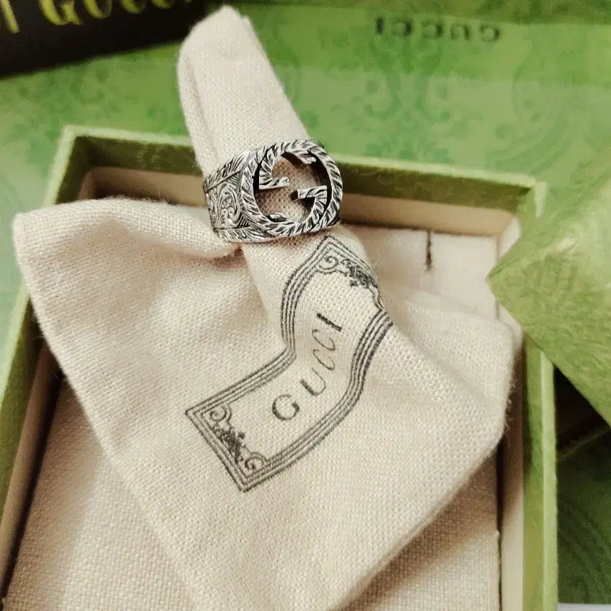 [BUNJANG] Gucci Interlocking G Silver Ring / 구찌 패션 반지