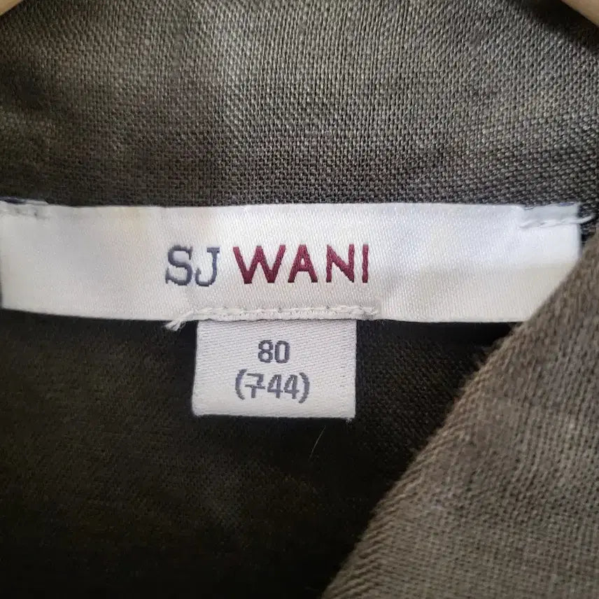 [BUNJANG] SJ WANI Linen 7-Sleeve Shirt Brown Khaki / SJ WANI 린넨 7부 셔츠 브라운카키색상
