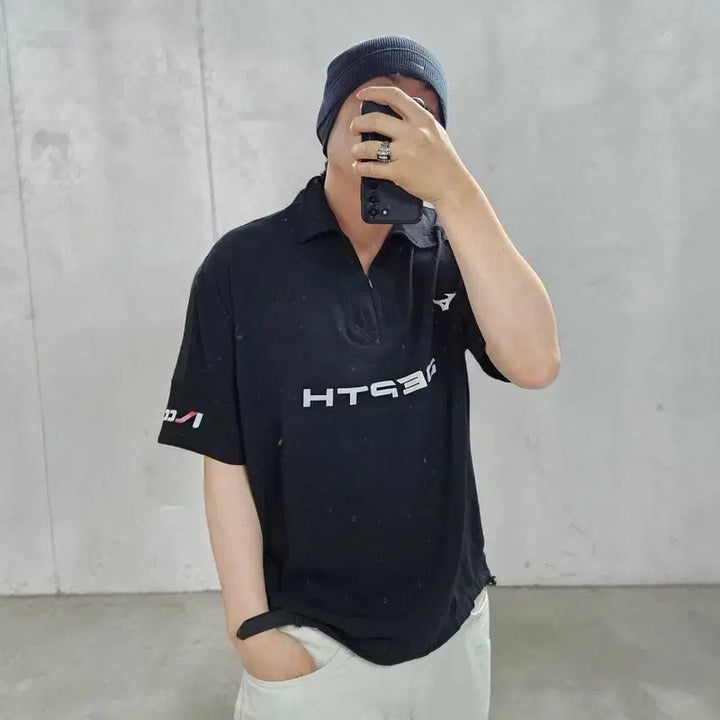 [BUNJANG] Mizuno Il Coro Functional Half-Zip Pullover T-Shirt / 미즈노 일꼬르소 기능성 반팔티 M M0381