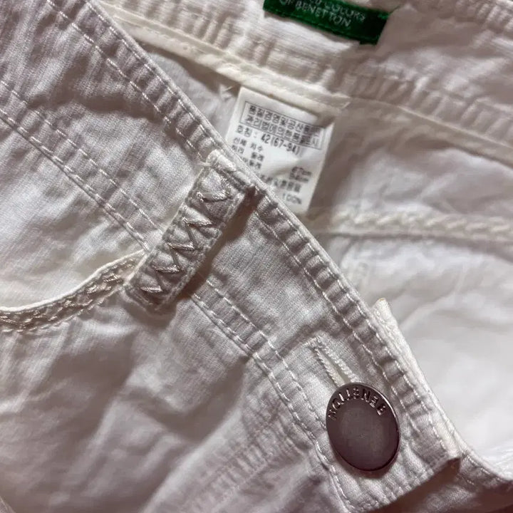 [BUNJANG] Benetton White Stitching Special Flare Pants / Benetton 베네통