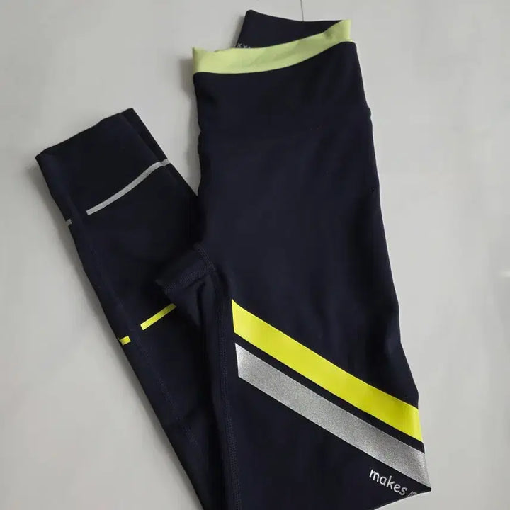 [BUNJANG] Xexymix Navy Yellow Point Leggings S / 젝시믹스 네이비 옐로우 포인트 레깅스 S
