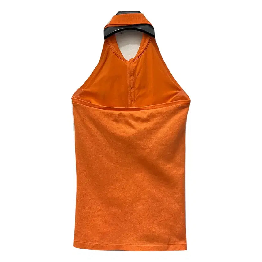 [BUNJANG] Polo Ralph Lauren Orange Halterneck Top (S) / 폴로 랄프로렌 오렌지 홀터넥 탑 나시 S