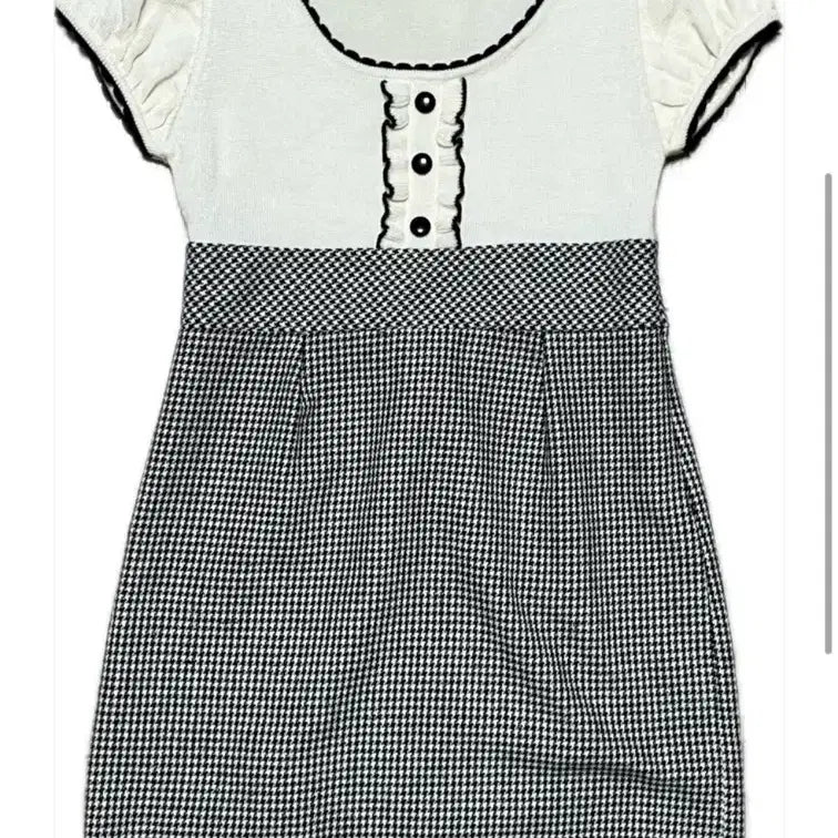 [BUNJANG] Butterfly Vintage Houndstooth Mini Dress / 버터플라이빈티지 원피스 급처
