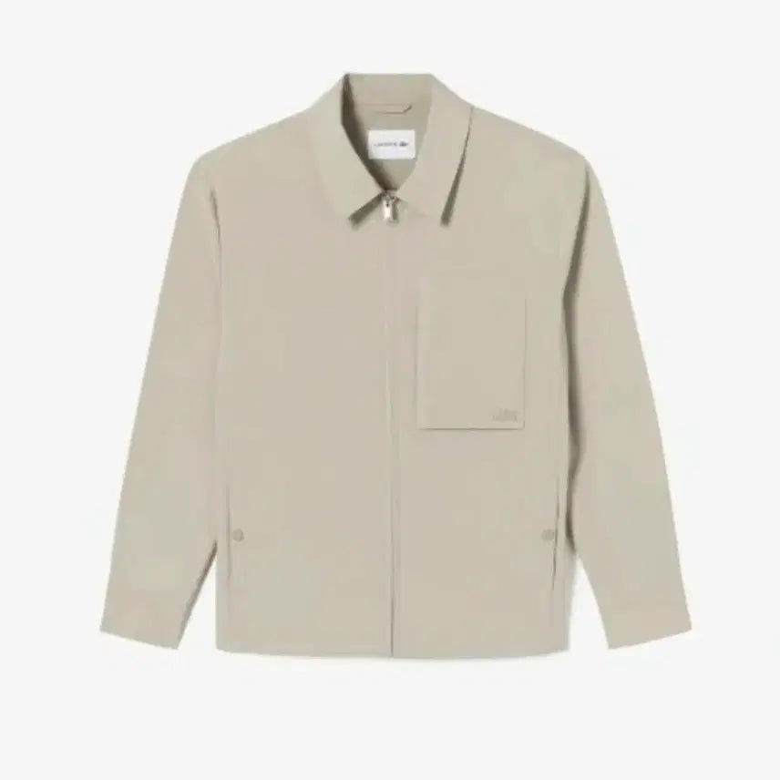 [BUNJANG] Lacoste Cotton Blend Harrington Jacket Beige / 라코스테 셔츠형 블루종 자켓 베이지