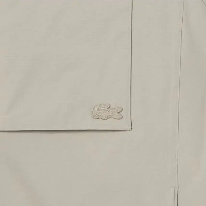 [BUNJANG] Lacoste Cotton Blend Harrington Jacket Beige / 라코스테 셔츠형 블루종 자켓 베이지