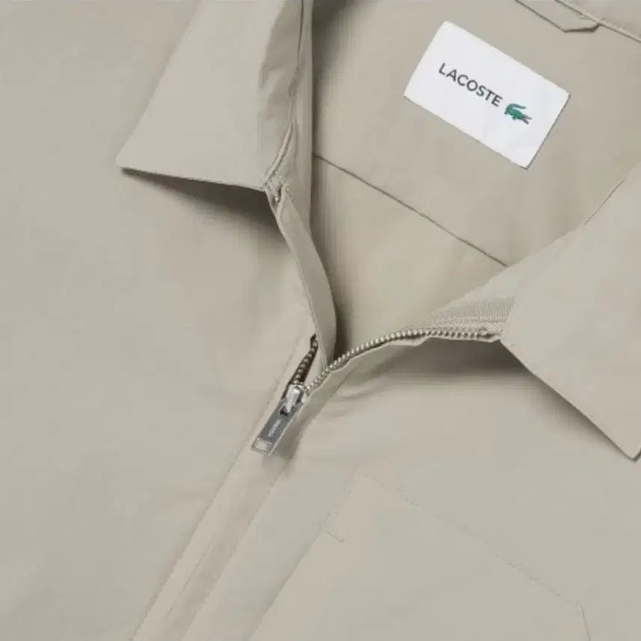 [BUNJANG] Lacoste Cotton Blend Harrington Jacket Beige / 라코스테 셔츠형 블루종 자켓 베이지