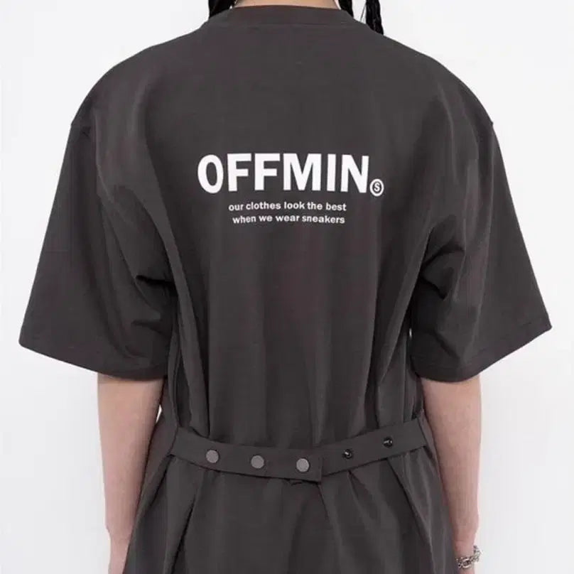 [BUNJANG] Offmin Sliket Snap Zipper Short Sleeve T-Shirt / 실켓 스냅 지퍼 반팔 티셔츠