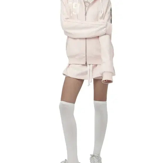 [BUNJANG] Clicheria 09 Pink Hooded Zip-up / 클리시어 09 넘버링 핑크 후드집업
