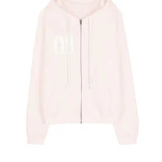 [BUNJANG] Clicheria 09 Pink Hooded Zip-up / 클리시어 09 넘버링 핑크 후드집업