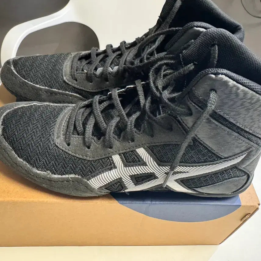 [BUNJANG] ASICS Matcontrol 3 Boxing &amp; Wrestling Shoes Black 250 / 아식스 매트컨트롤3 복싱화 레슬링화 블랙 250