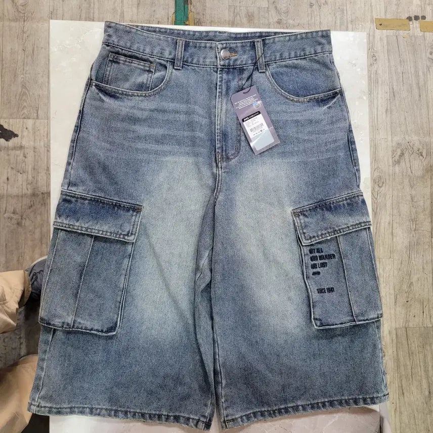 [BUNJANG] JEEP Denim Cargo Shorts (New) / JEEP 지프 반바지 데님 카고 반바지 (새상품)