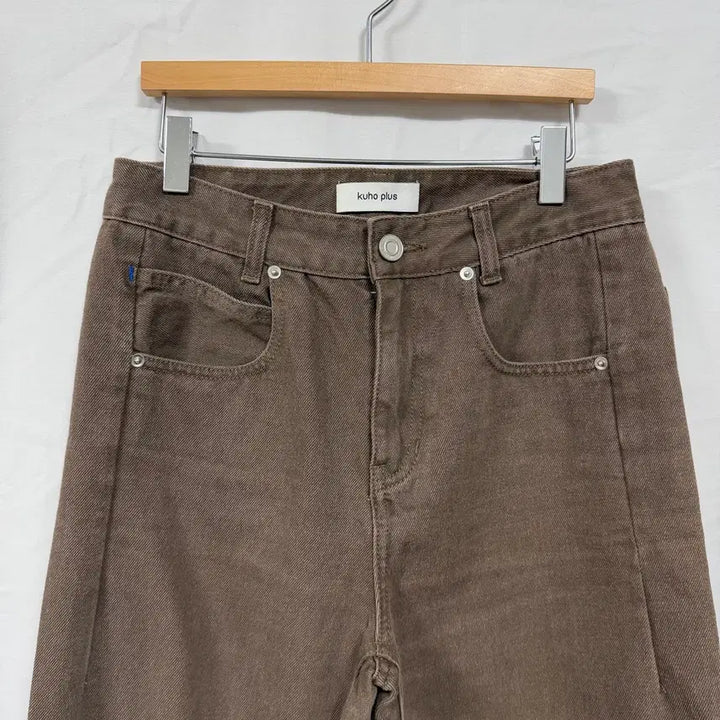 [BUNJANG] KUHO PLUS Wide Leg Washed Denim Pants Brown / 구호플러스 일자핏 브라운 와이드 워싱 데님 팬츠
