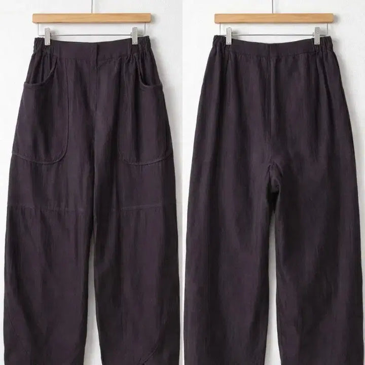 [BUNJANG] Natural Dyeing Silk Lingerie Wide Banding Pants / 천연염색 인견 와이드 밴딩 바지