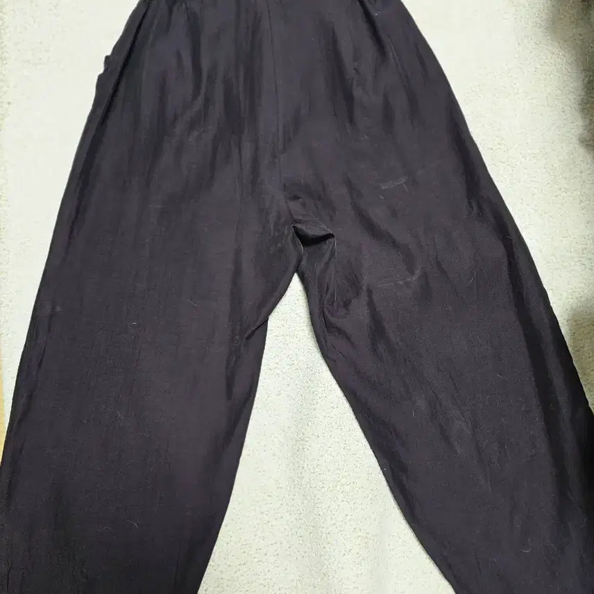 [BUNJANG] Natural Dyeing Silk Lingerie Wide Banding Pants / 천연염색 인견 와이드 밴딩 바지