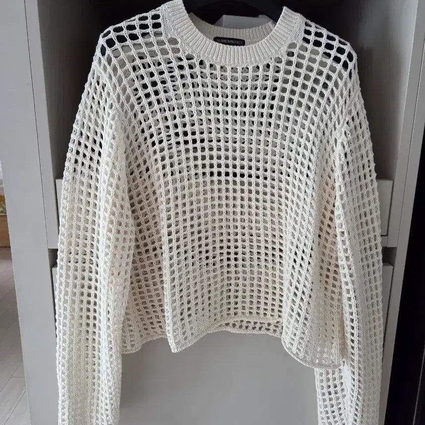[BUNJANG] Number Project Crochet Knit Top / 넘버프로젝트 크로셰 니트
