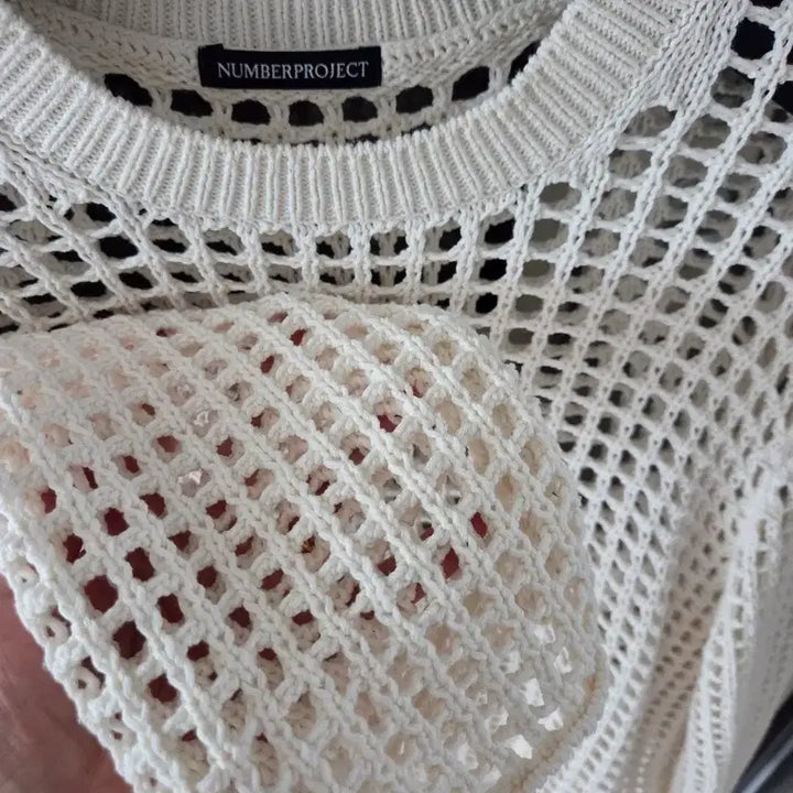 [BUNJANG] Number Project Crochet Knit Top / 넘버프로젝트 크로셰 니트