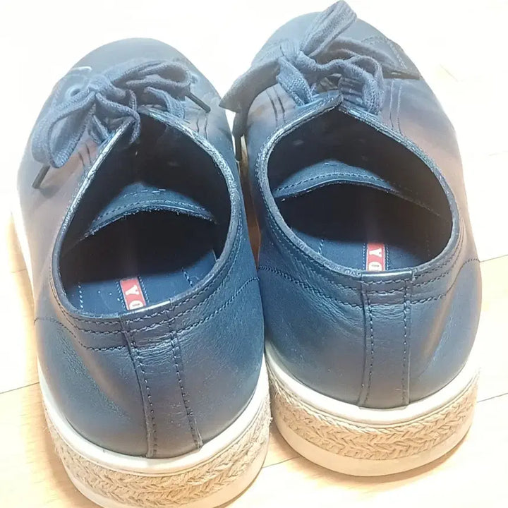 [BUNJANG] Prada Linea Rossa Espadrille Leather Sneakers Navy UK 8.5 / 프라다 리네아 로사 에스파듀 레더 스니커즈 네이비 (8.5사이즈)