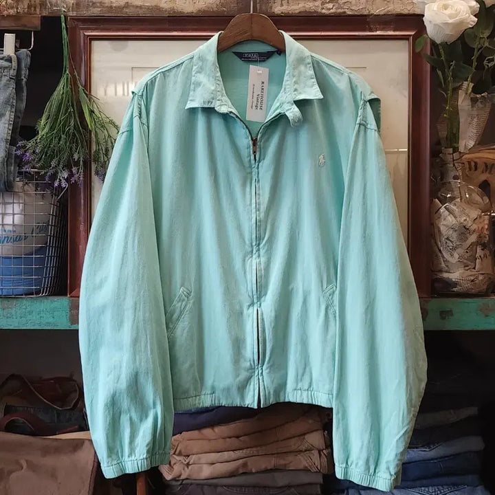 [BUNJANG] Polo Ralph Lauren 90s USA Made Summer Cotton Swingtop Jacket (Mint, L) / 90s 폴로 스윙톱 자켓 스포츠자켓 usa 메이드 썸머코튼 민트색 L