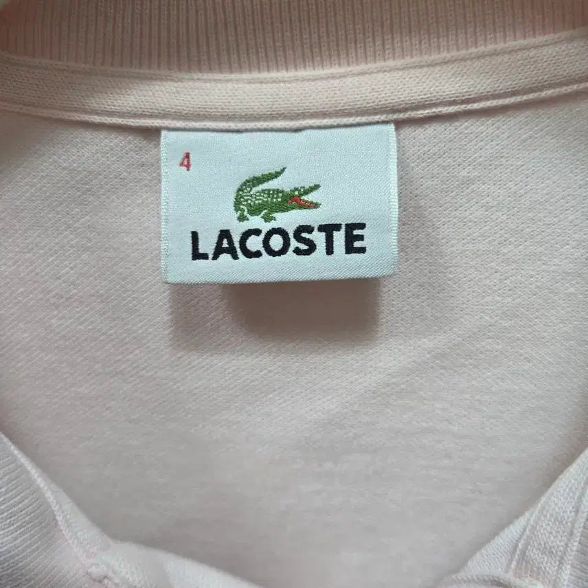 [BUNJANG] Lacoste PK Short Sleeve Polo Shirt Pink Size 4 / (1447)라코스테 PK 반팔 카라티 핑크4