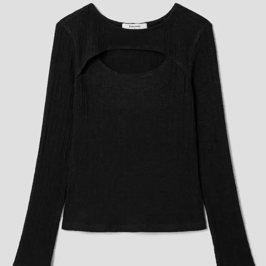[BUNJANG] 8 Seconds Slit Detail T-Shirt Black M / 에잇세컨즈 절개 디테일 티셔츠 블랙 M 새상품