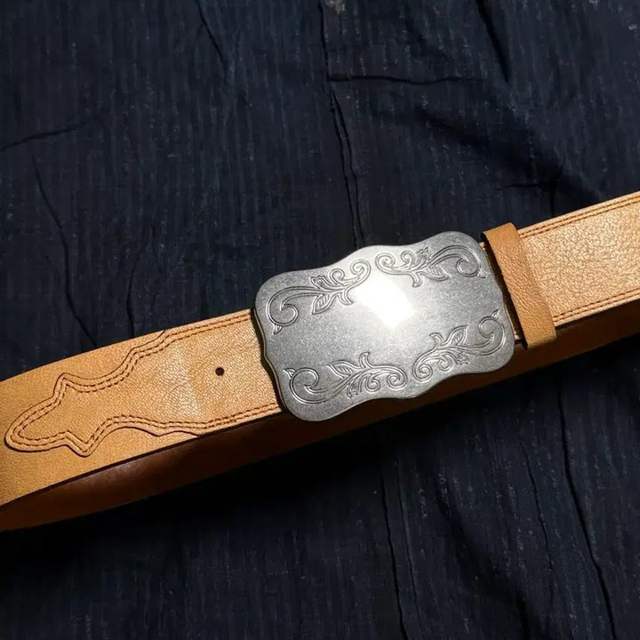 [BUNJANG] Polo Ralph Lauren Western Leather Belt / 00-10s 폴로 랄프로렌 레더 웨스턴 벨트 S