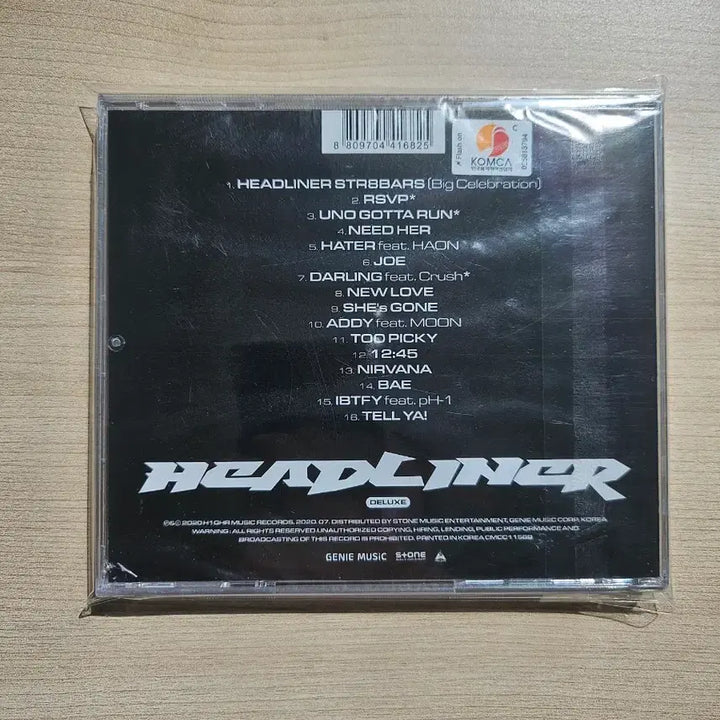 [BUNJANG] Sik-K HEADLINER Album / 식케이(Sik-K) 정규 2집 HEADLINER 미개봉