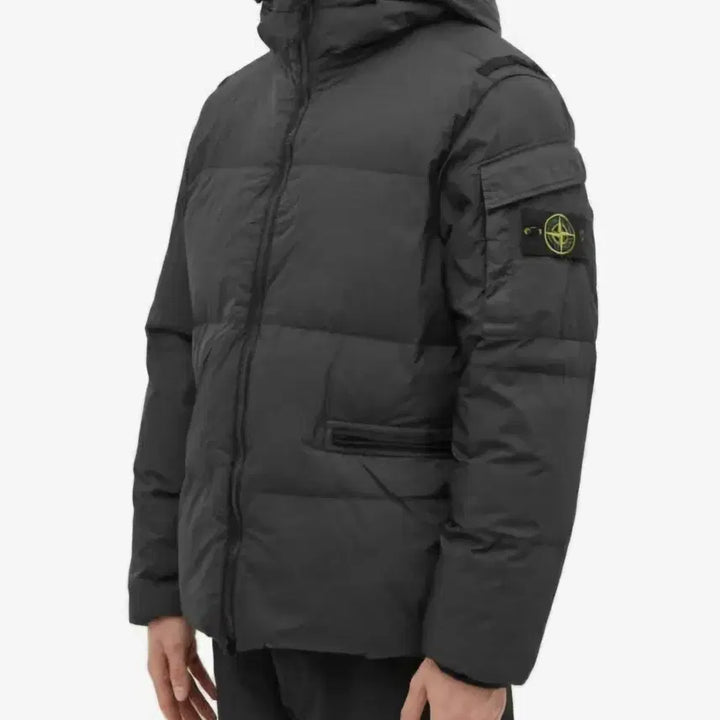[BUNJANG] Stone Island Crinkle Reps Hooded Puffer Jacket / 스톤아일랜드 22FW크링클랩스 후드패딩
