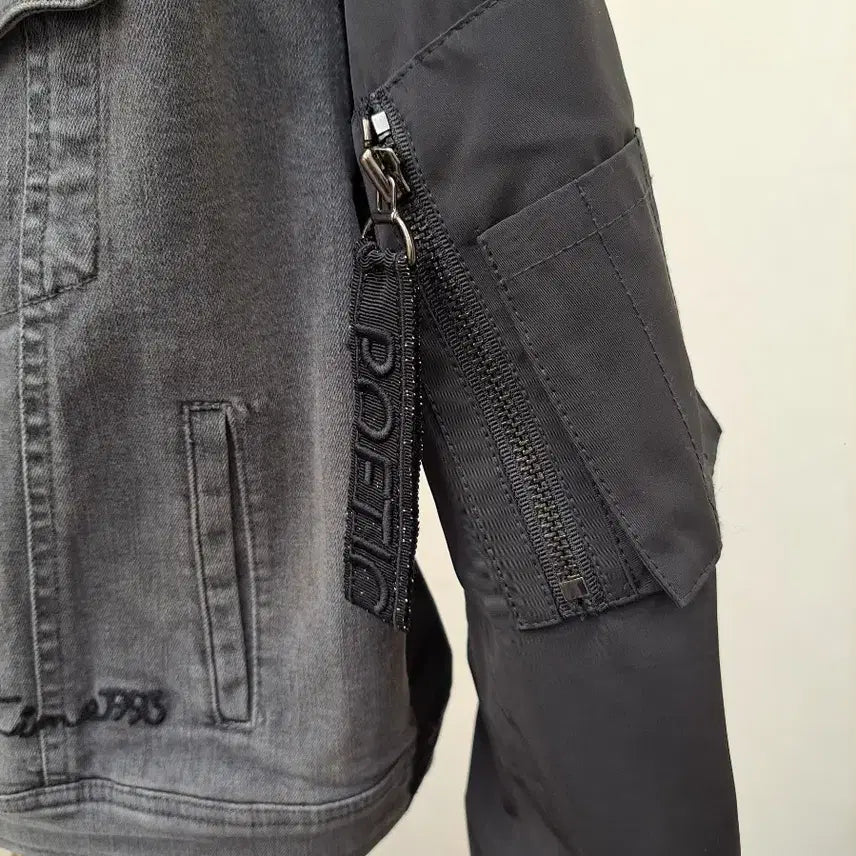 [BUNJANG] Maxmaro Denim Color Block Jumper / 막스마리오 데님배색 점퍼 66