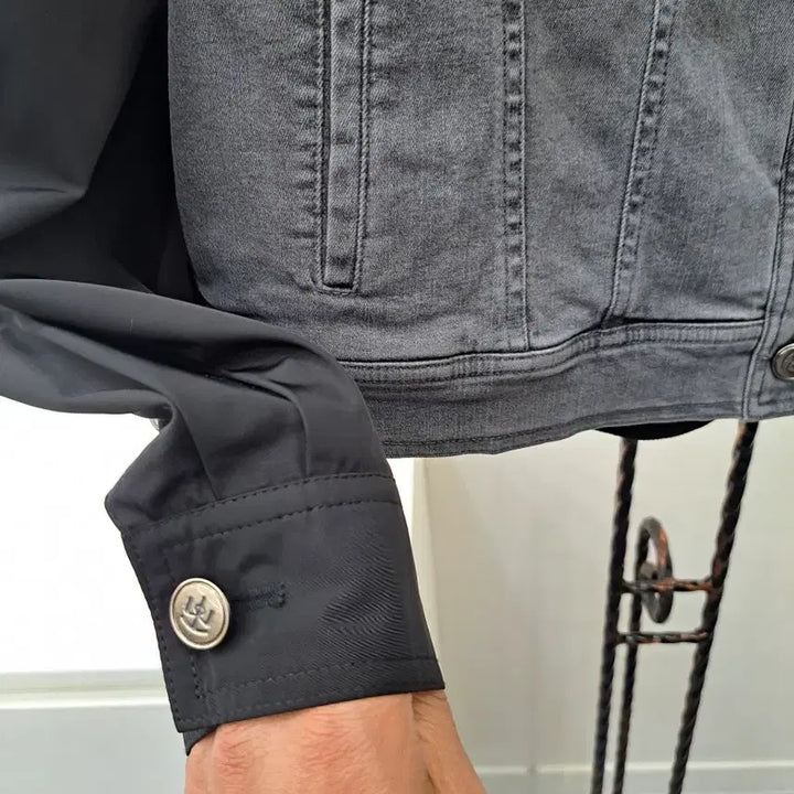 [BUNJANG] Maxmaro Denim Color Block Jumper / 막스마리오 데님배색 점퍼 66