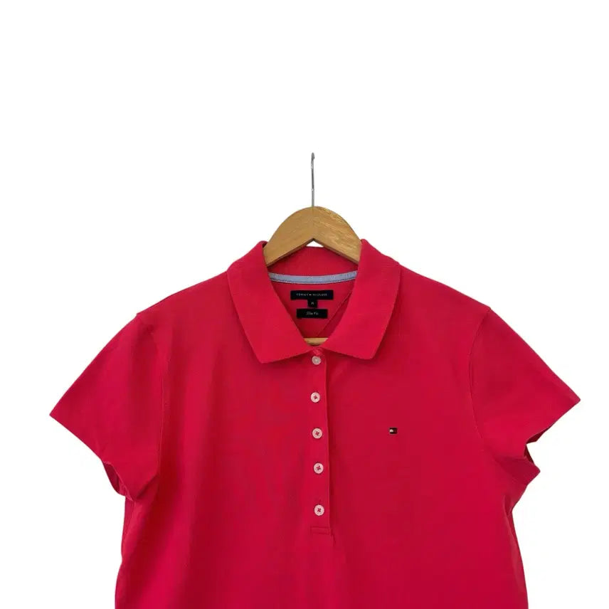 [BUNJANG] Tommy Hilfiger Short Sleeve Polo Shirt Pink Size M / 타미 반팔 카라티 핑크 M 정품