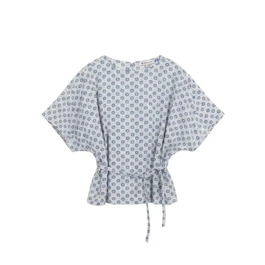 [SOLD OUT] 여성S/ 써스데이아일랜드 뒷밴딩 잔꽃 블라우스