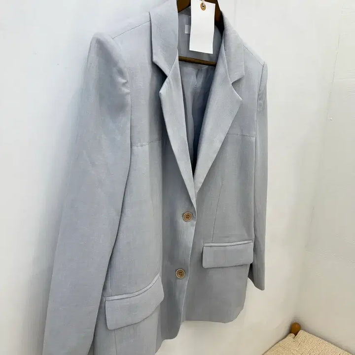 [SOLD OUT] 린넨 오버핏 자켓(소라색)