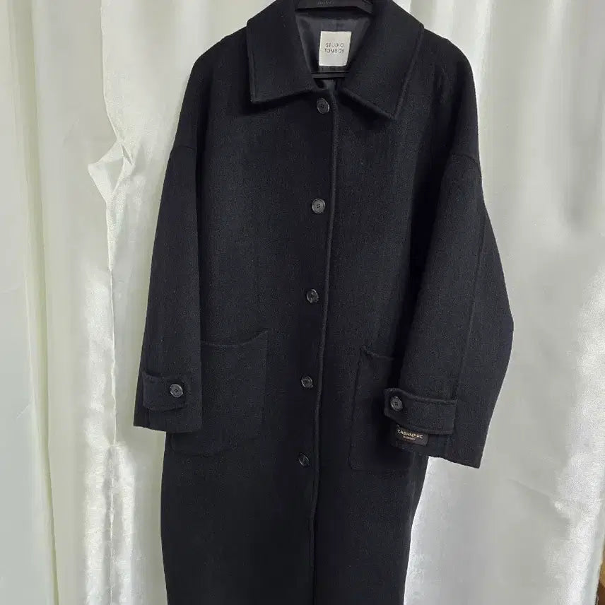 [BUNJANG] Studio Tomboy Black Cashmere Coat / 스튜디오 톰보이 블랙 캐시미어 코트 (1967)