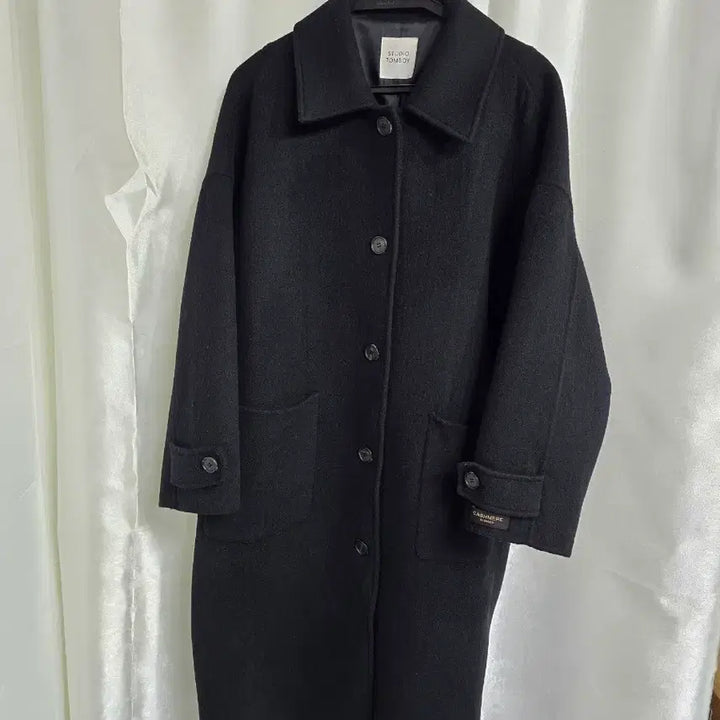 [BUNJANG] Studio Tomboy Black Cashmere Coat / 스튜디오 톰보이 블랙 캐시미어 코트 (1967)