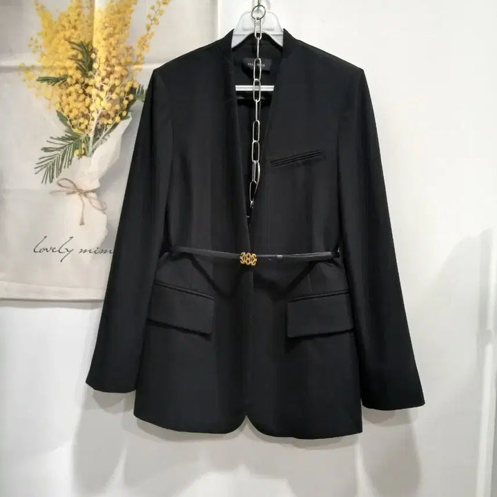 [BUNJANG] Valencia Italian Fabric Collarless Jacket / 발렌시아. (이태리원단)노카라 자켓 55.사용감없음