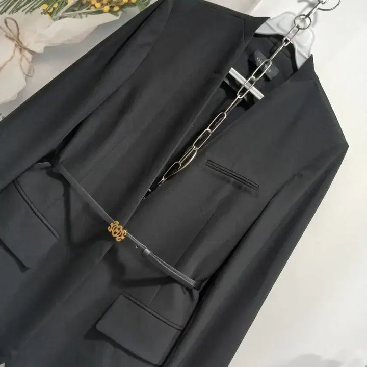 [BUNJANG] Valencia Italian Fabric Collarless Jacket / 발렌시아. (이태리원단)노카라 자켓 55.사용감없음
