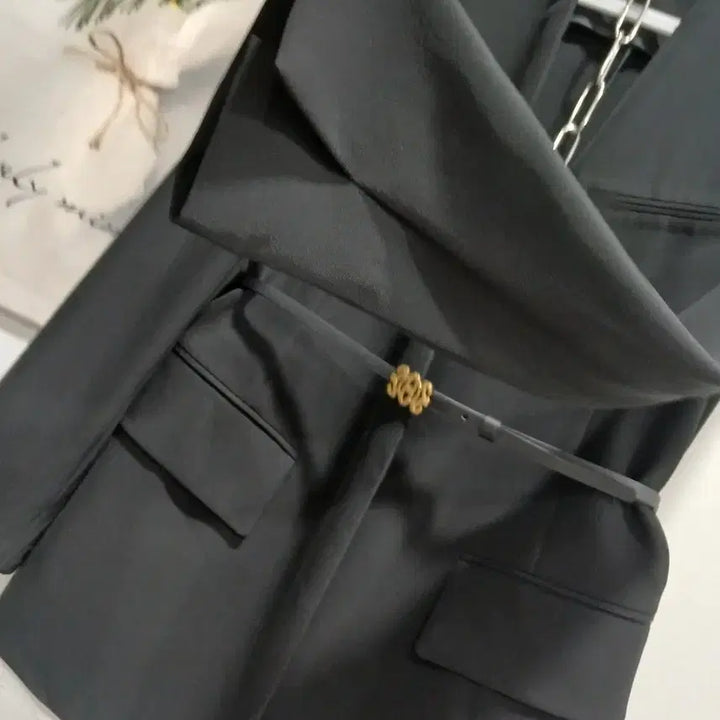 [BUNJANG] Valencia Italian Fabric Collarless Jacket / 발렌시아. (이태리원단)노카라 자켓 55.사용감없음